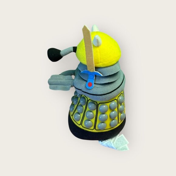 Doctor Who Yellow Dalek Plush – Sci-Fi Knight Edition with Sword & Shield, 9” So - Picture 2 of 3